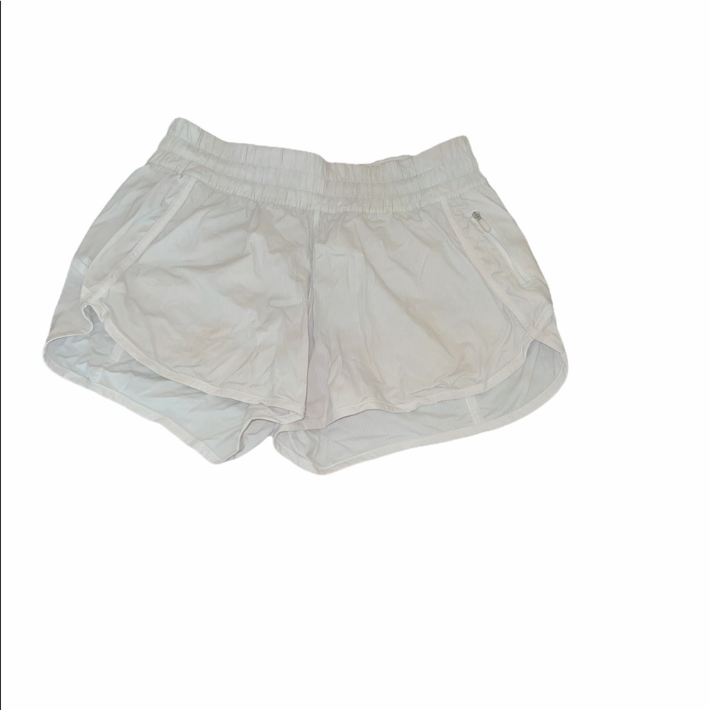 Lululemon white tracker shorts size 10